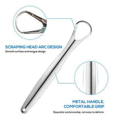 3-Piece Stainless Steel Tongue Cleaner Set