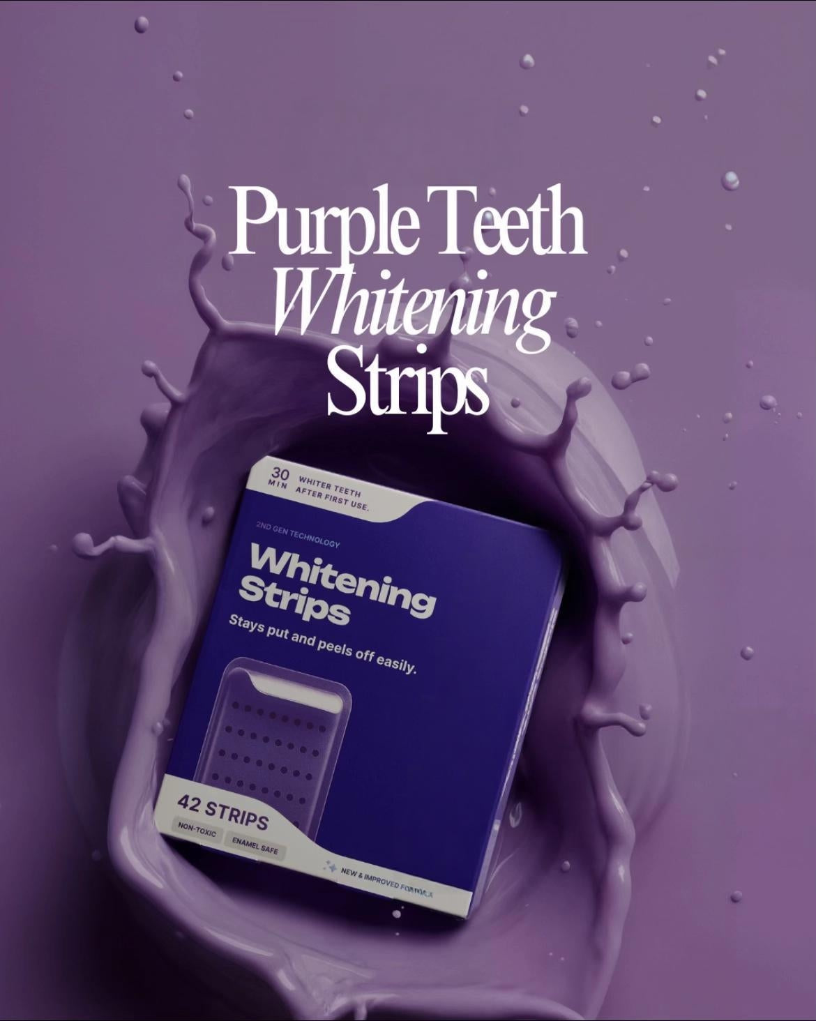 Purple Teeth Whitening Strips